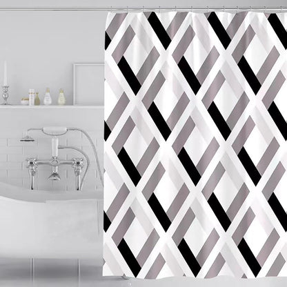 Fabric Shower Curtain Liner, Waterproof Hotel Quality, Bathroom Curtains Rust Resistant Grommets, 72 x 72 Machine Washable (Black)