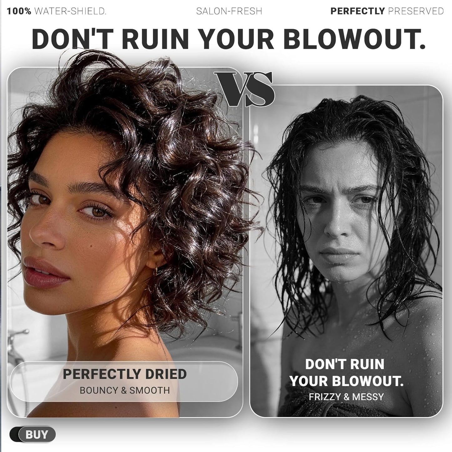 4 Pack Shower Caps for Women, Reusable Waterproof Double Layer Bath Cap, Large EVA Elastic Hair Cover for Shower, Fits Long Hair & Braids, for Spa & Home