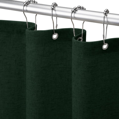 Shower Curtain Beige, Fabric Boho Farmhouse Shower Curtains for Bathroom Cream Cotton Natural Cloth Liner Set 72" W x 72" L
